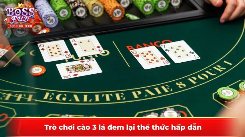 Trò chơi cào 3 lá đem lại thể thức hấp dẫn